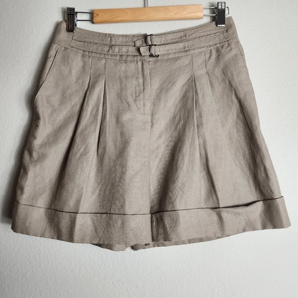 Jodi Arnold x The Limited High Rise Pleated Linen Blend Shorts-Size 4 (NWT) - Picture 2 of 9